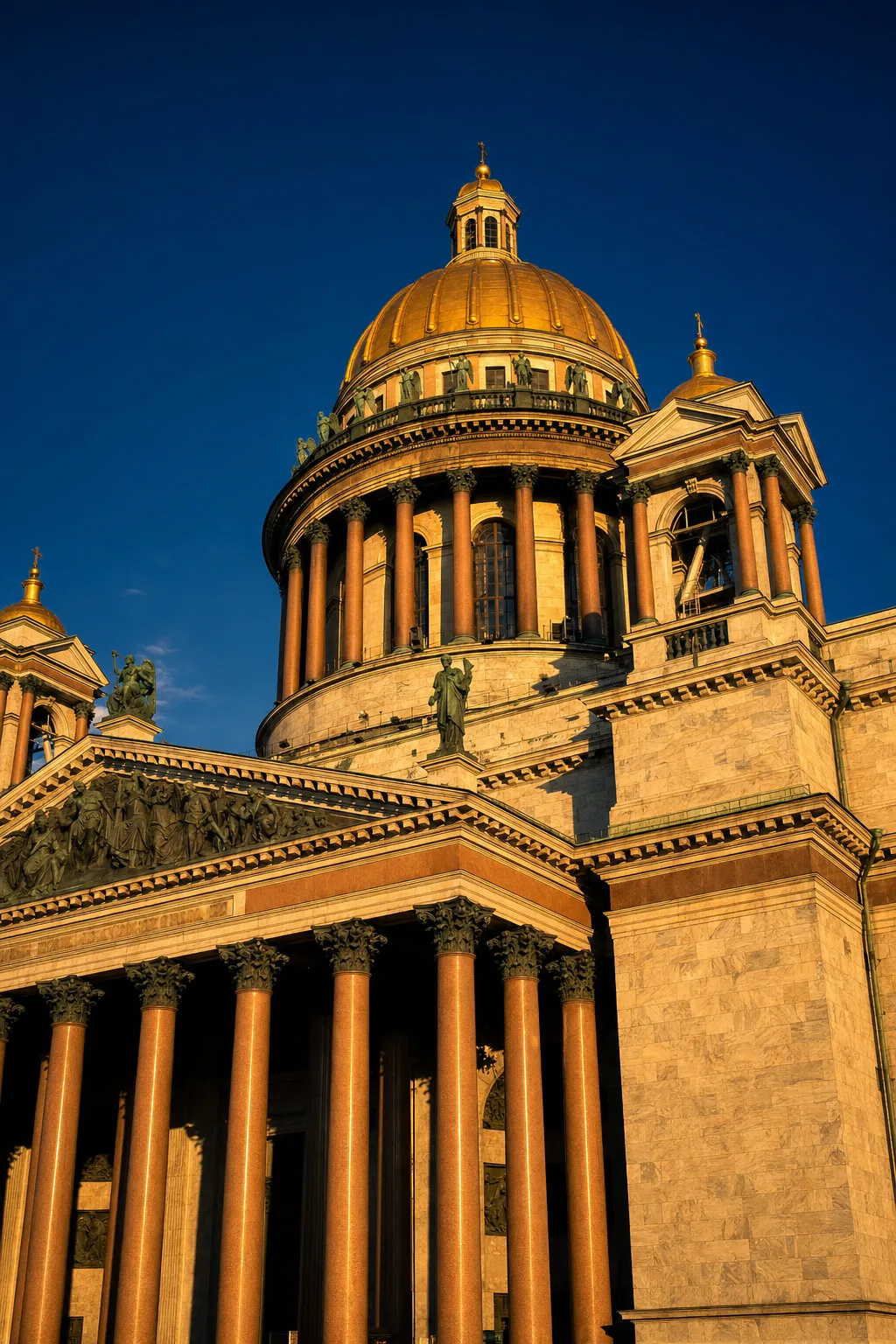 Исаакиевский собор Санкт-Петербург на закате